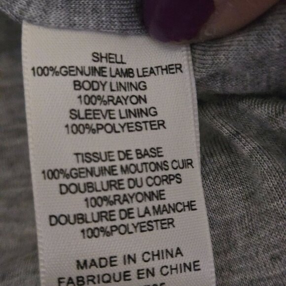 Rebecca Taylor Vine Leather Jacket Vanilla Lamb Leather Motorcycle Jacket Size 2 - Picture 9 of 9